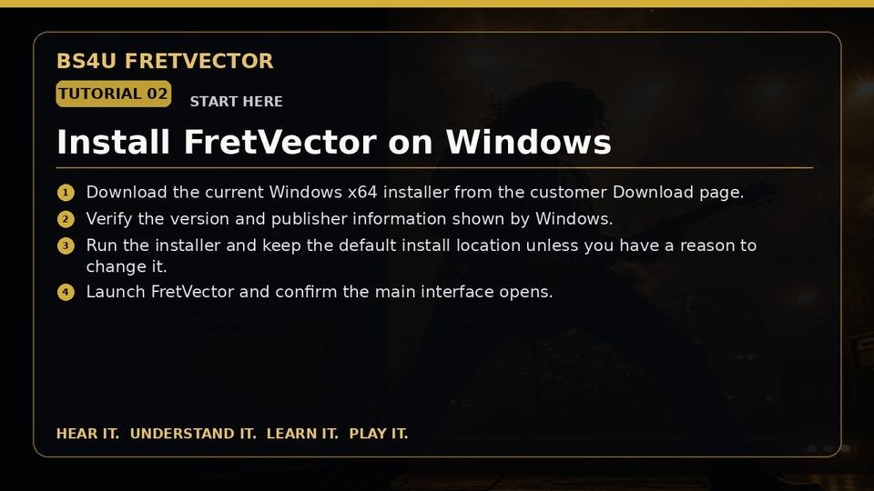 Install FretVector on Windows
