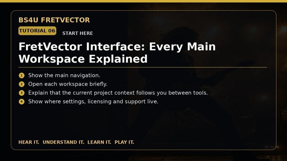 FretVector Interface: Every Main Workspace Explained
