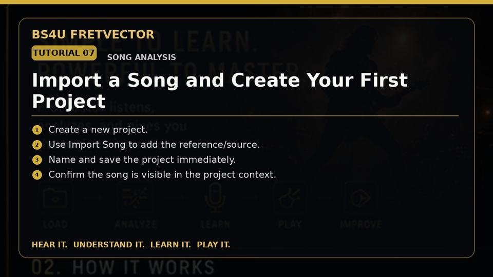 Import a Song and Create Your First Project