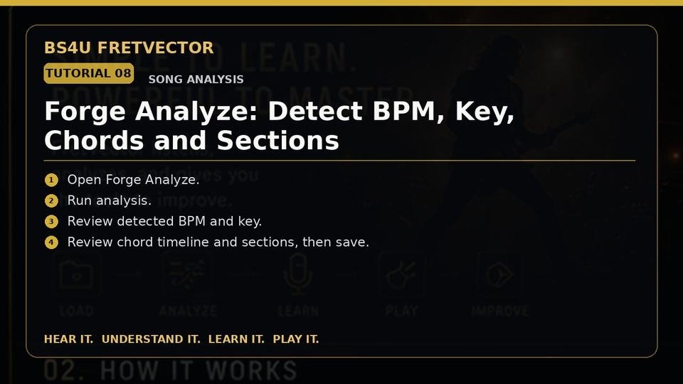 Forge Analyze: Detect BPM, Key, Chords and Sections