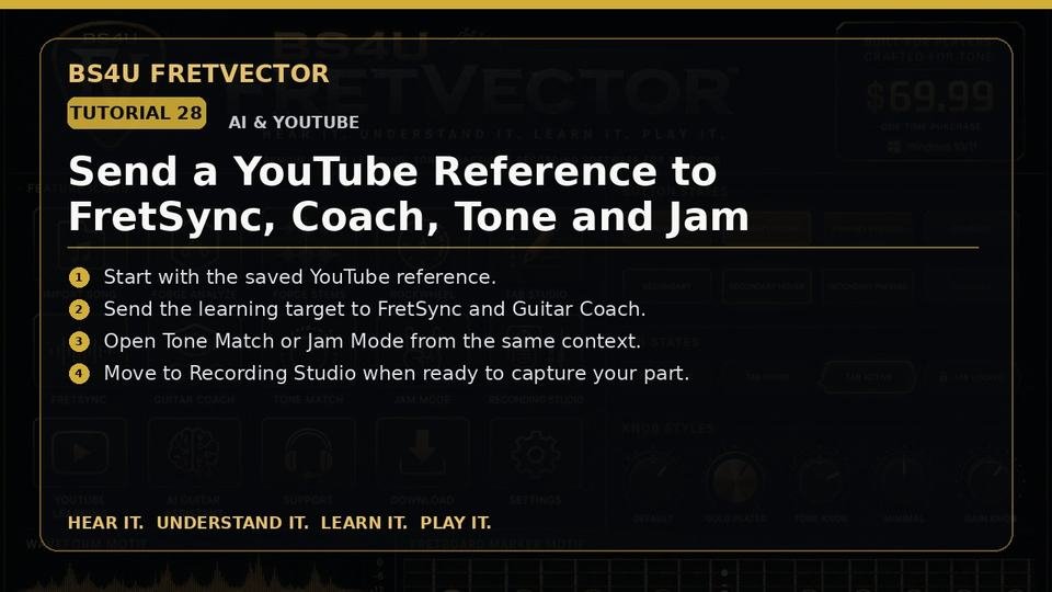 Send a YouTube Reference to FretSync, Coach, Tone and Jam