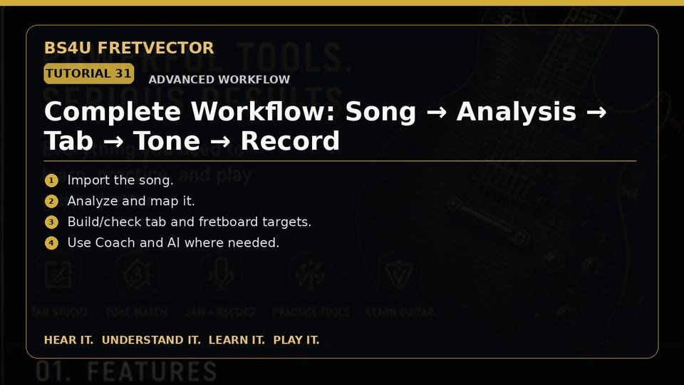 Complete Workflow: Song to Analysis to Tab to Tone to Record